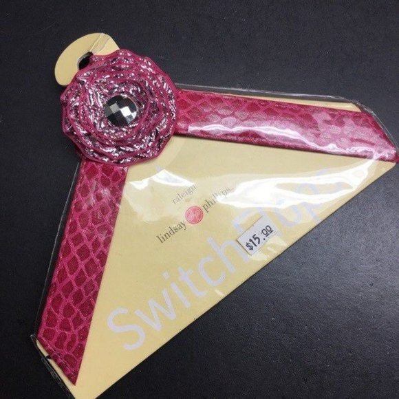 lindsay phillips Shoes - Lindsay Phillips Switch Flops Size L Raleigh Pink Flower Silver Sparkle Reptile